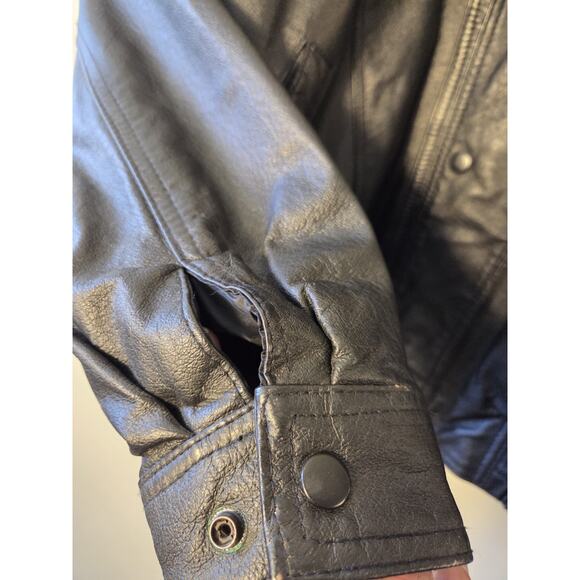 Niko Leather Designs Black Moto Biker Jacket Mens Size XL Zip In Liner EUC - Picture 6 of 14